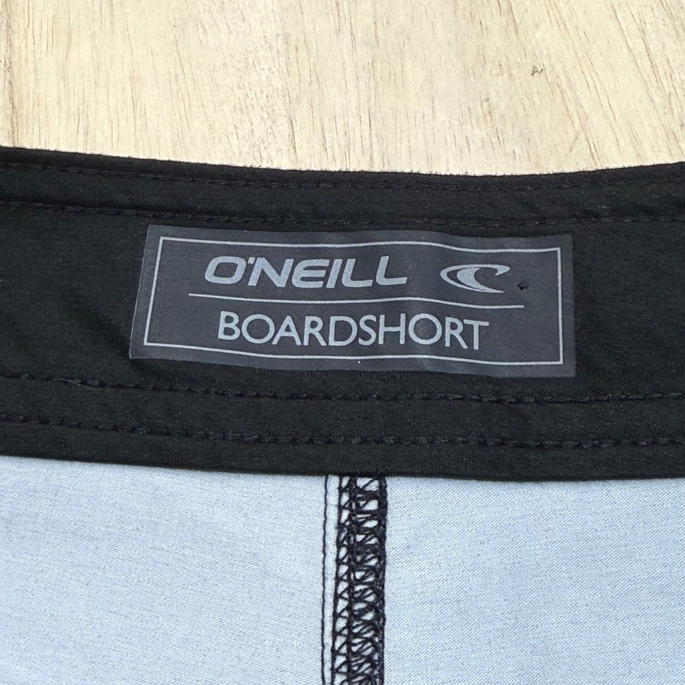 O'Neill Stoked Print Mens Boardshorts Size 30 Striped Blue Green Swim Trunks - Picture 6 of 7